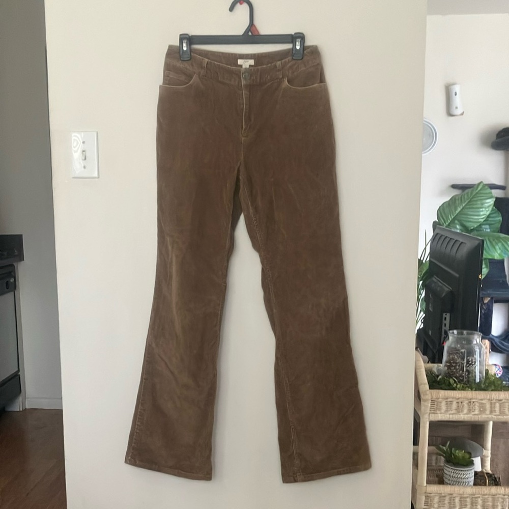 J. Jill Women's Brown Stretch Corduroy Flare Pants size 4